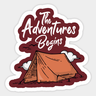 The adventures begins Sticker